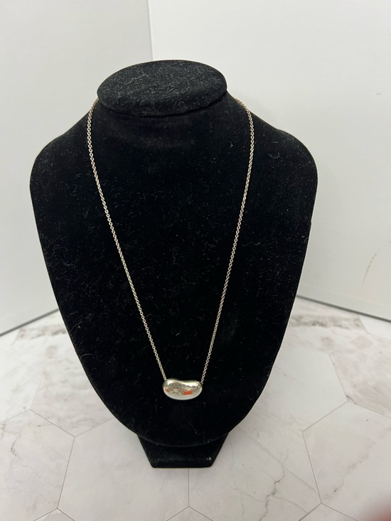 Tiffany & Co. Jewelry - Tiffany & Co. Polished Large Silver Bean Pendant Necklace